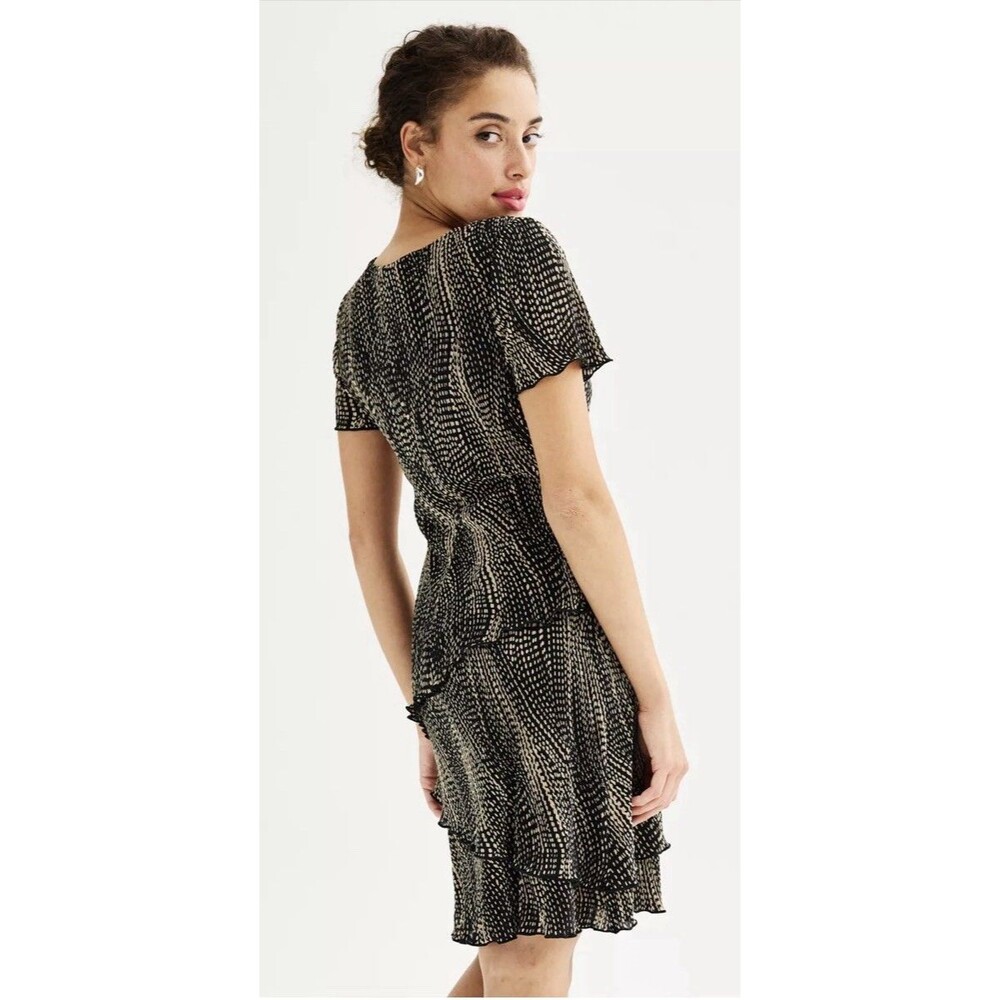 NWT Connected Apparel Penny Mushroom Bodre Sheath Dress Size 10 Elegant